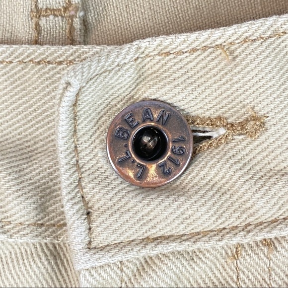 L.L. Bean Khaki Jeans Men's Sz 34 X 30 Straight Leg 100% Cotton - Picture 6 of 10